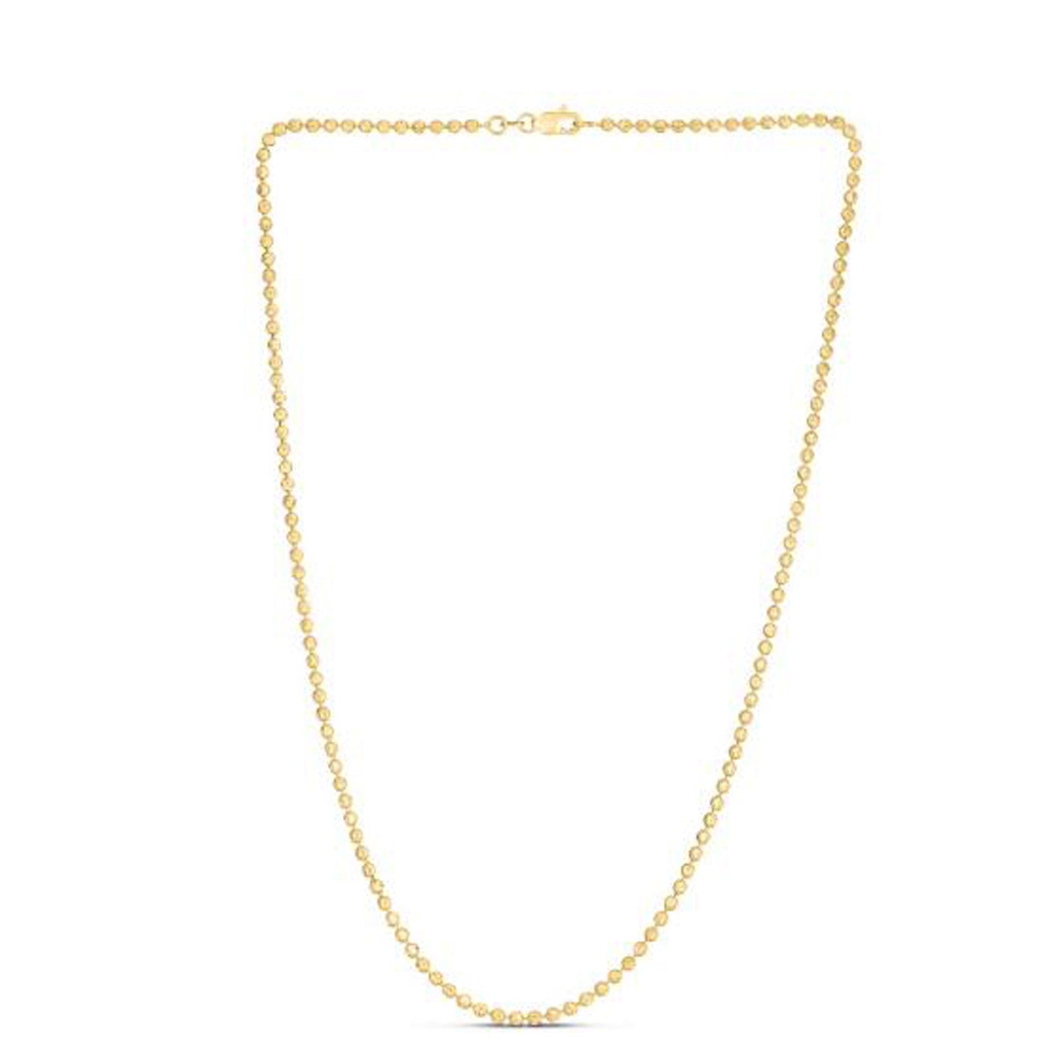 Moon Cut Bead Chain in 14k Yellow Gold (2.5 mm)