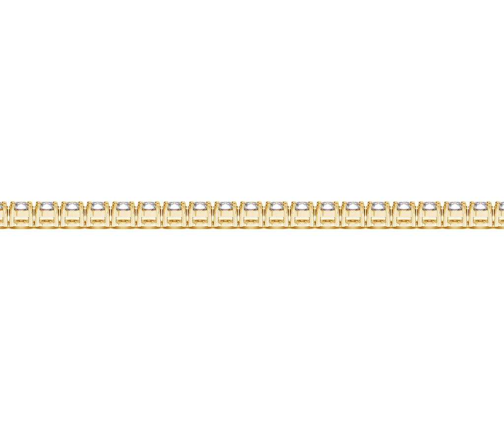14k Yellow Gold Round Diamond Tennis Bracelet (4 cttw)