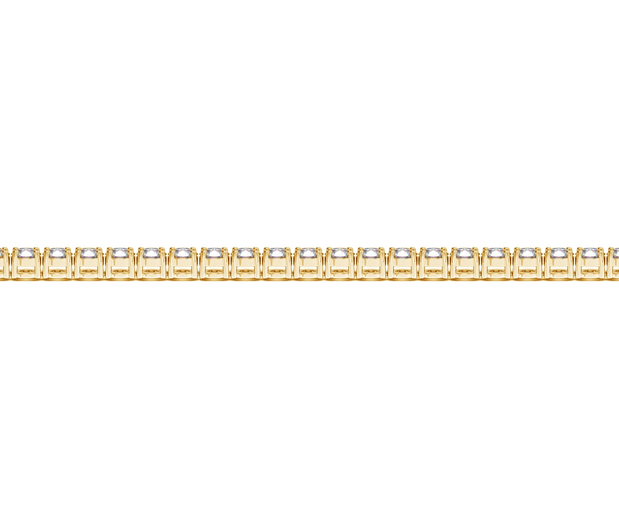 14k Yellow Gold Round Diamond Tennis Bracelet (4 cttw)