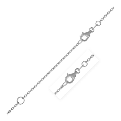 Extendable Cable Chain in 14k White Gold (1.2mm)