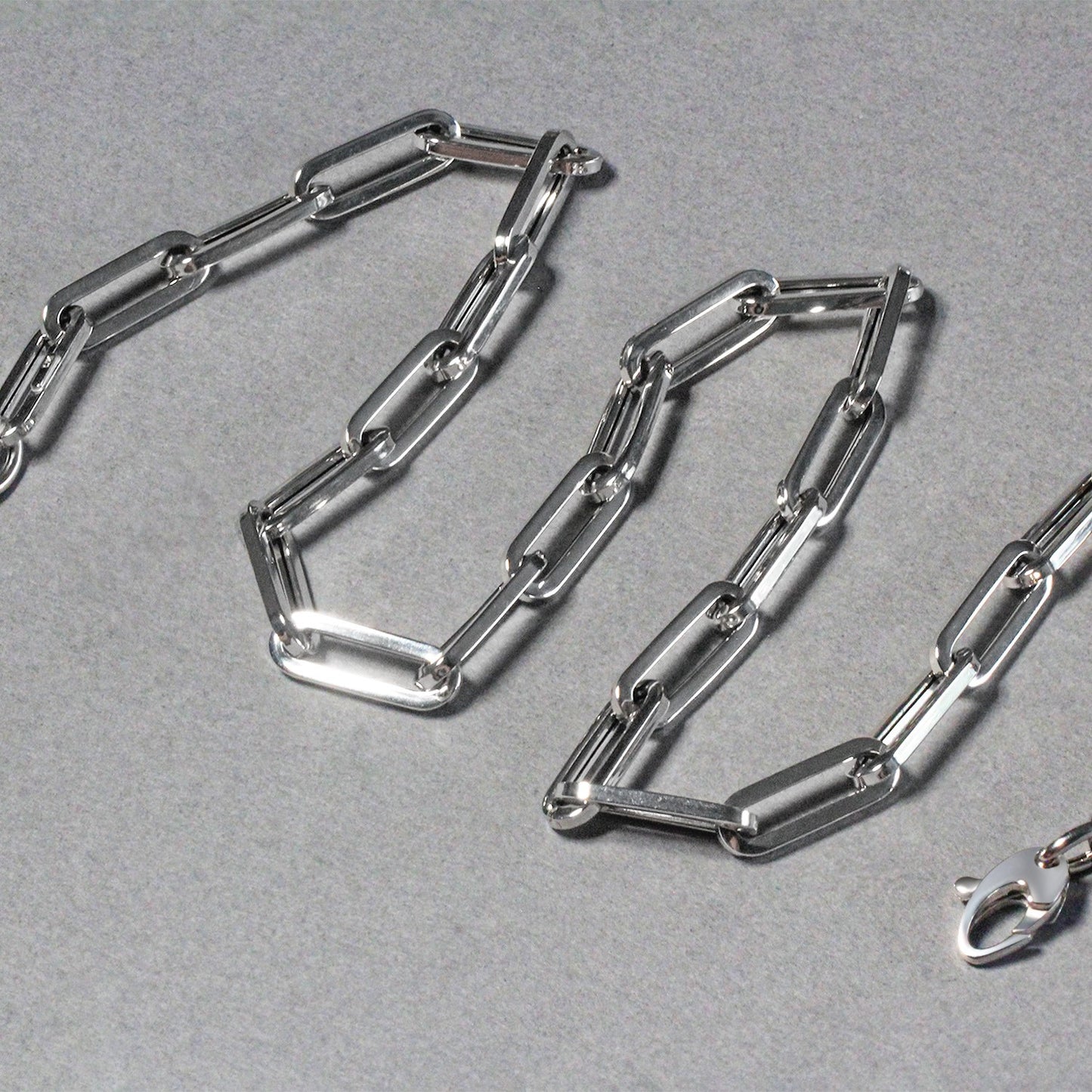 14K White Gold Wide Paperclip Chain (6.1mm)