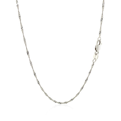 14k White Gold Singapore Chain 1.5mm