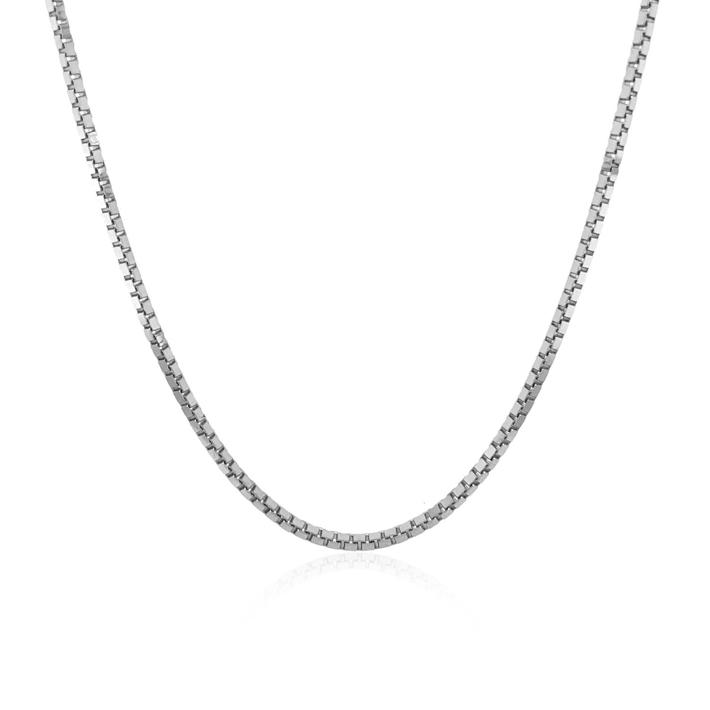 18k White Gold Classic Box Chain 1.4mm