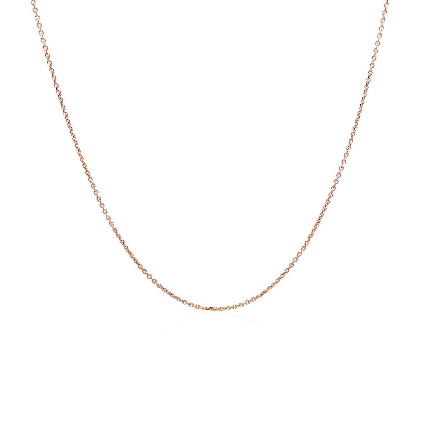 10k Rose Gold Cable Link Chain 0.5mm