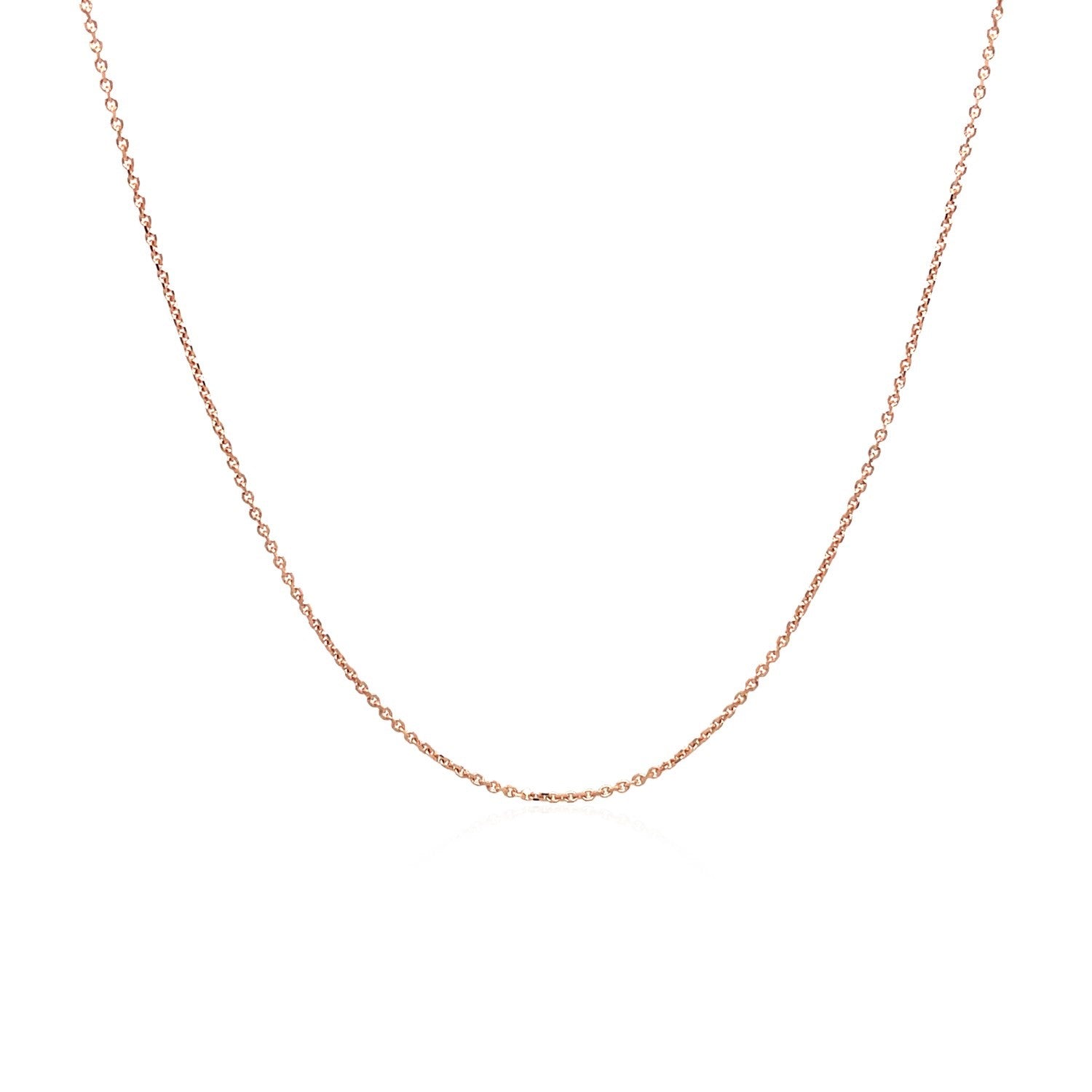 10k Rose Gold Cable Link Chain 0.5mm