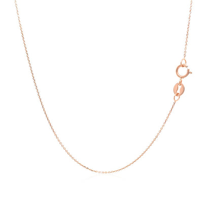 10k Rose Gold Cable Link Chain 0.5mm