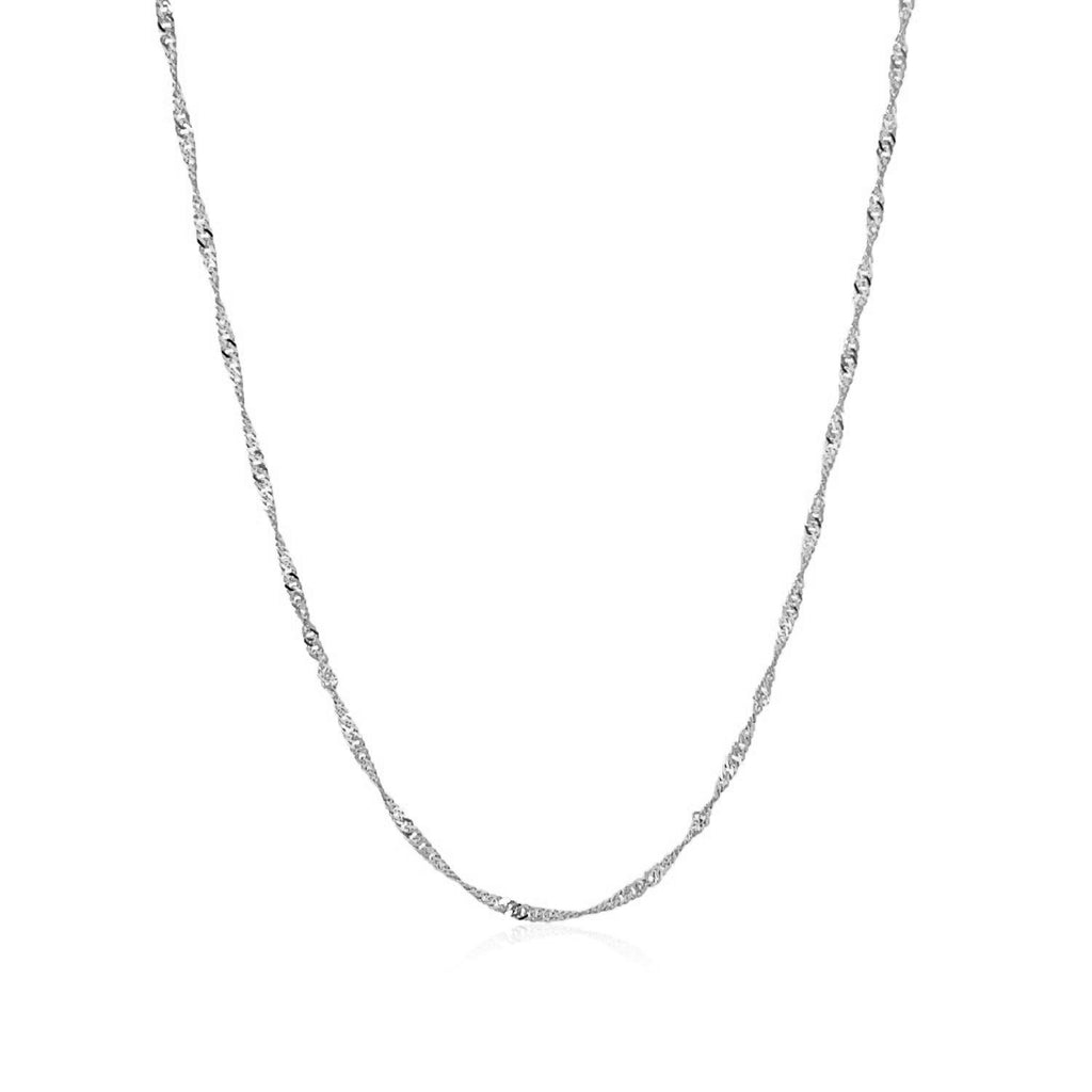 10k White Gold Singapore Chain 1.5mm