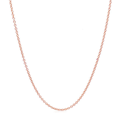 14k Rose Gold Round Cable Link Chain 1.3mm