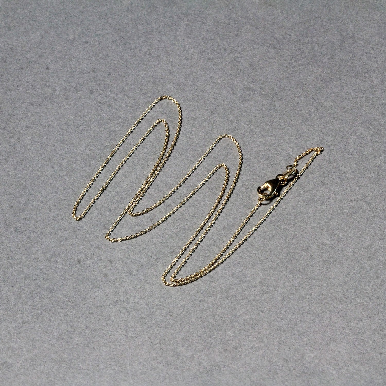 14k Yellow Gold Oval Cable Link Chain 0.6mm