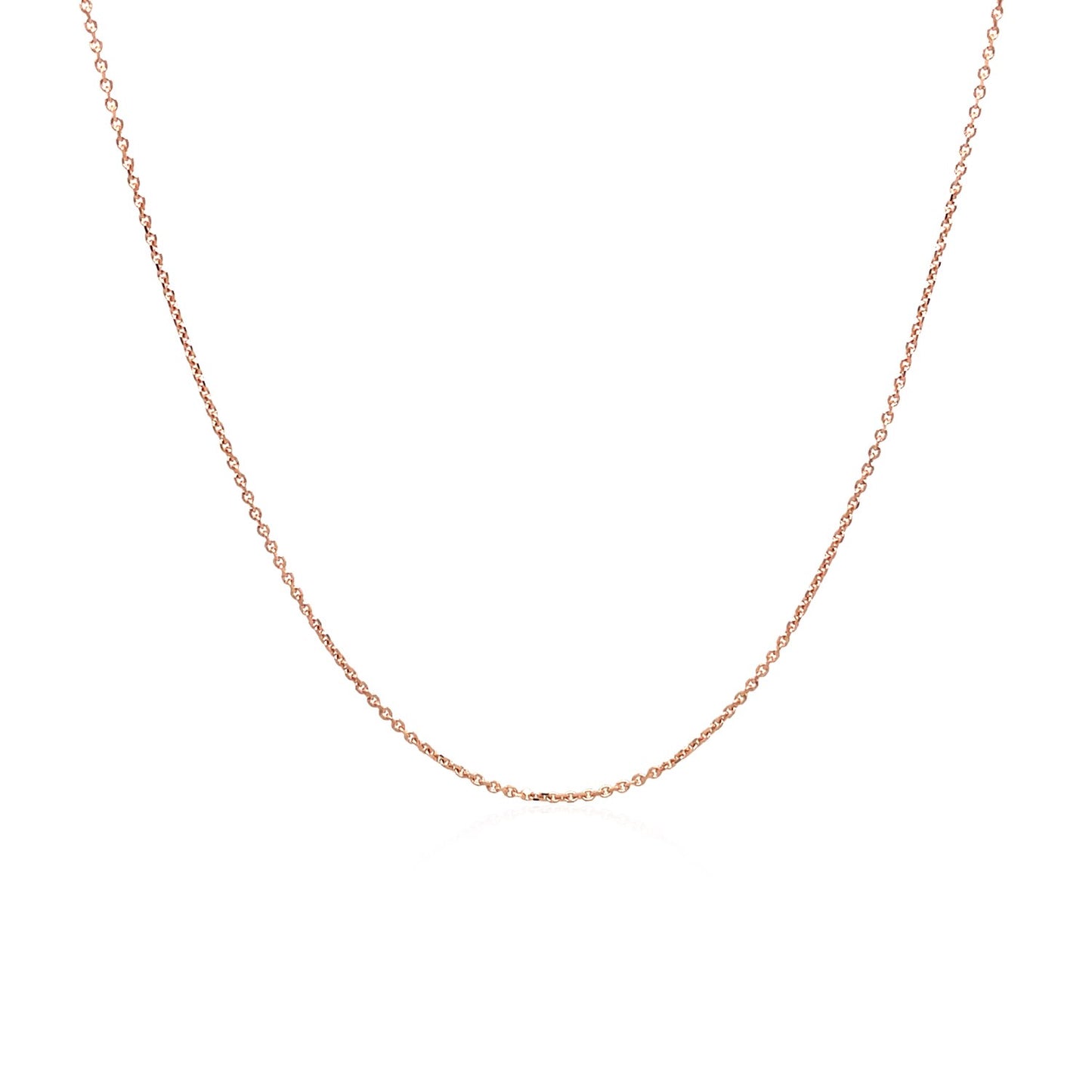 14k Rose Gold Cable Link Chain 0.5mm