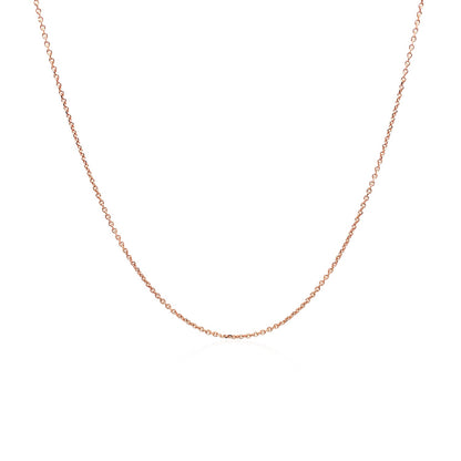 14k Rose Gold Cable Link Chain 0.5mm