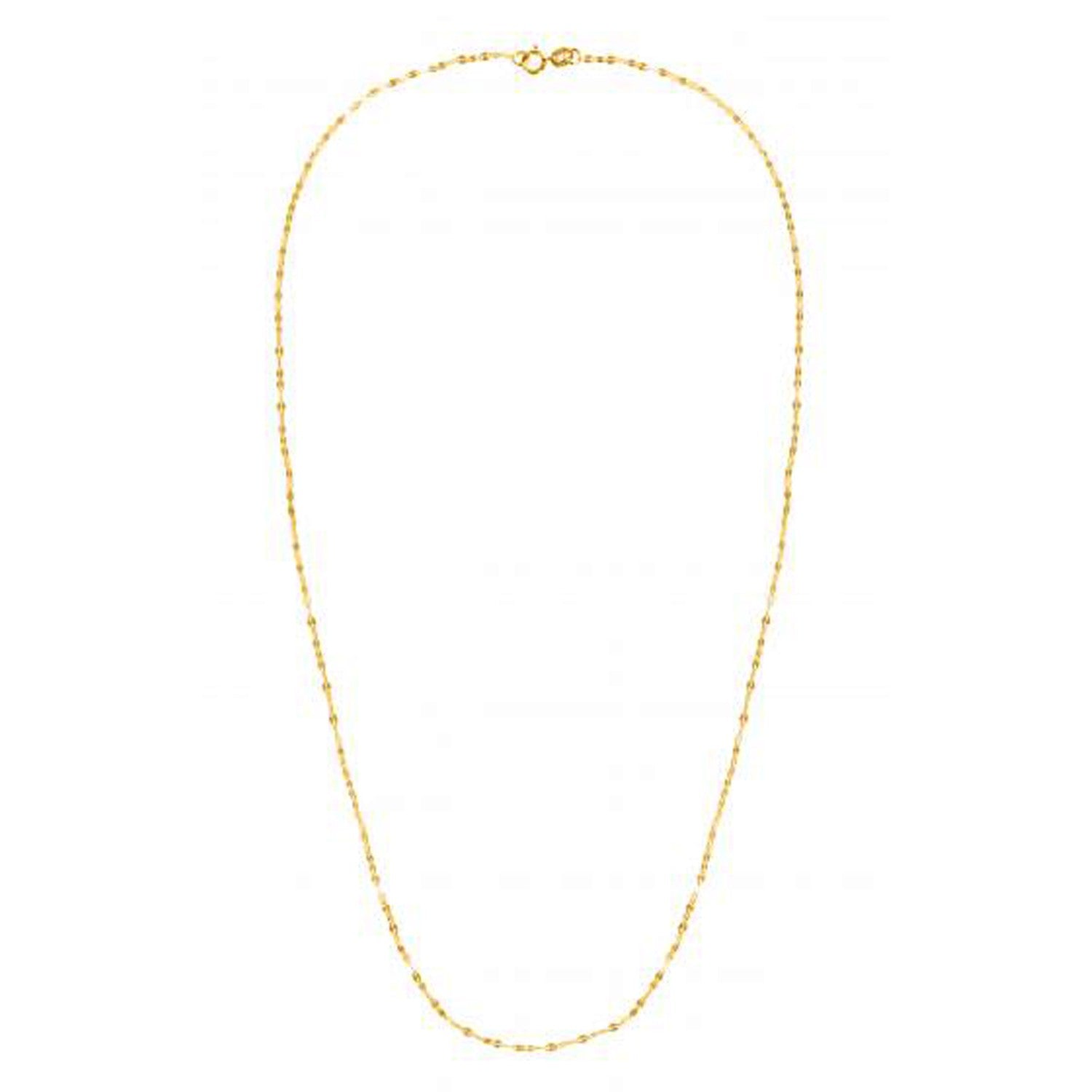1.2mm 14k Yellow Gold Alternate Valentino Chain