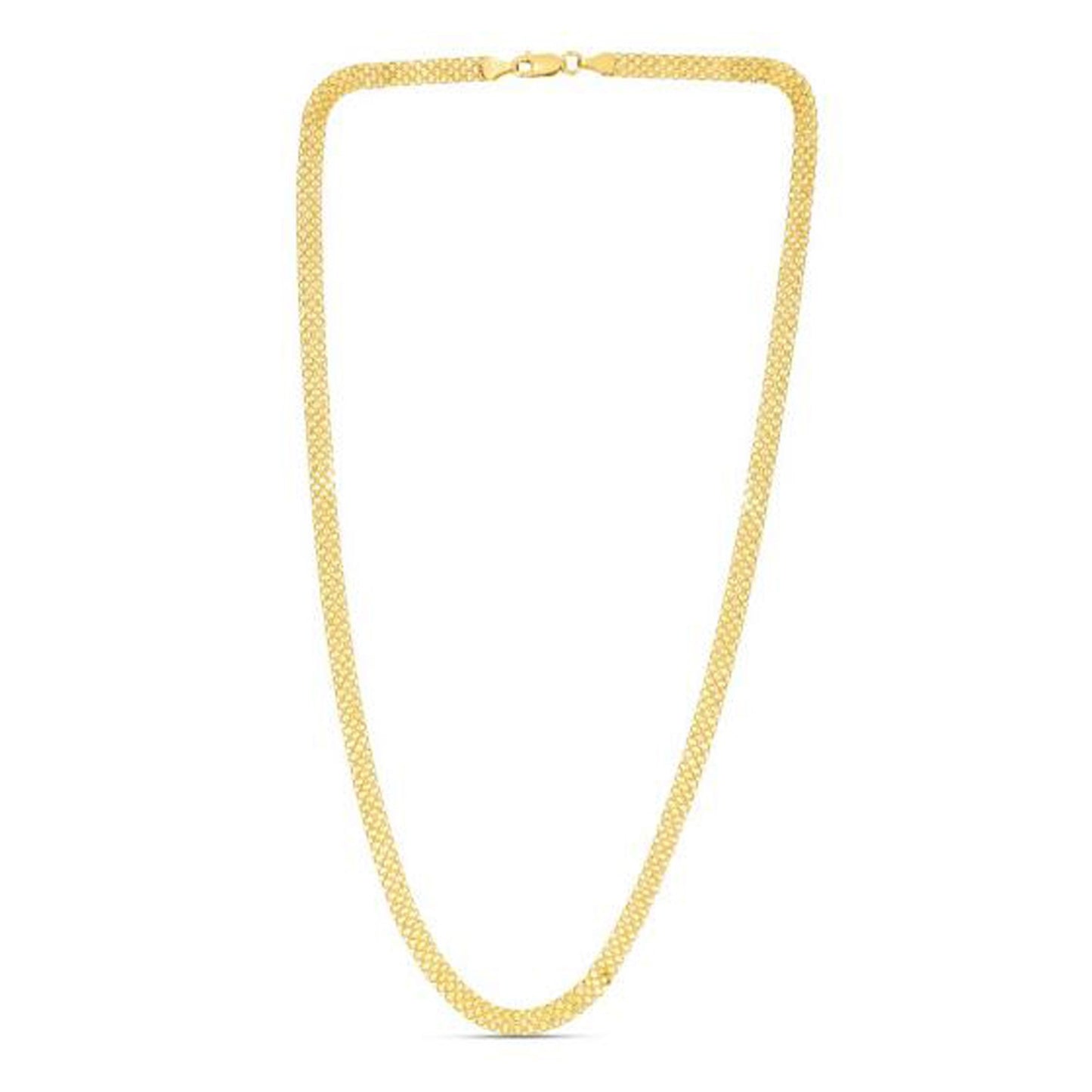 4.7mm 14k Yellow Gold Bismark Chain