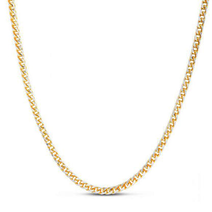 4.0mm 14k Yellow Gold Round Pave Franco Chain