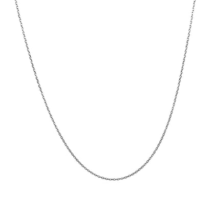 14k White Gold Diamond Cut Cable Link Chain 0.7mm