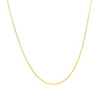 14k Yellow Gold Diamond Cut Cable Link Chain 0.7mm