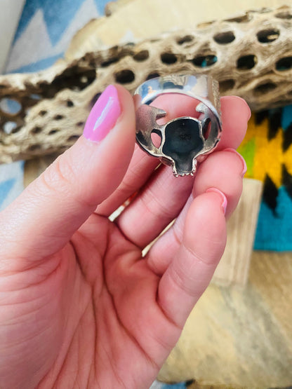 Handmade Sterling Silver Skull Ring Size 8.5