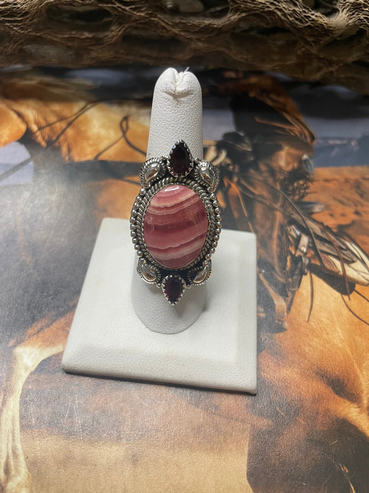 Handmade Rhodonite Adjustable Ring