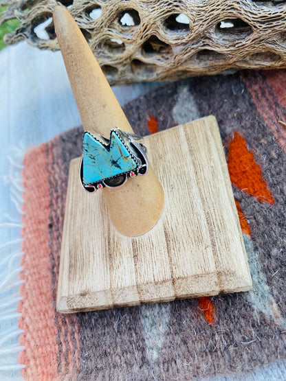 Navajo Turquoise & Sterling Silver Ring Size 6.5