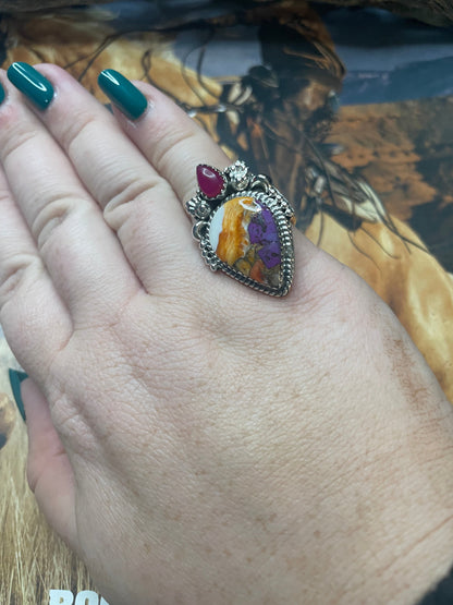 Handmade Pink Dream & Pink Onyx Adjustable Ring