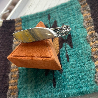 Navajo Bumble Bee & Sterling Silver Adjustable Cuff Bracelet