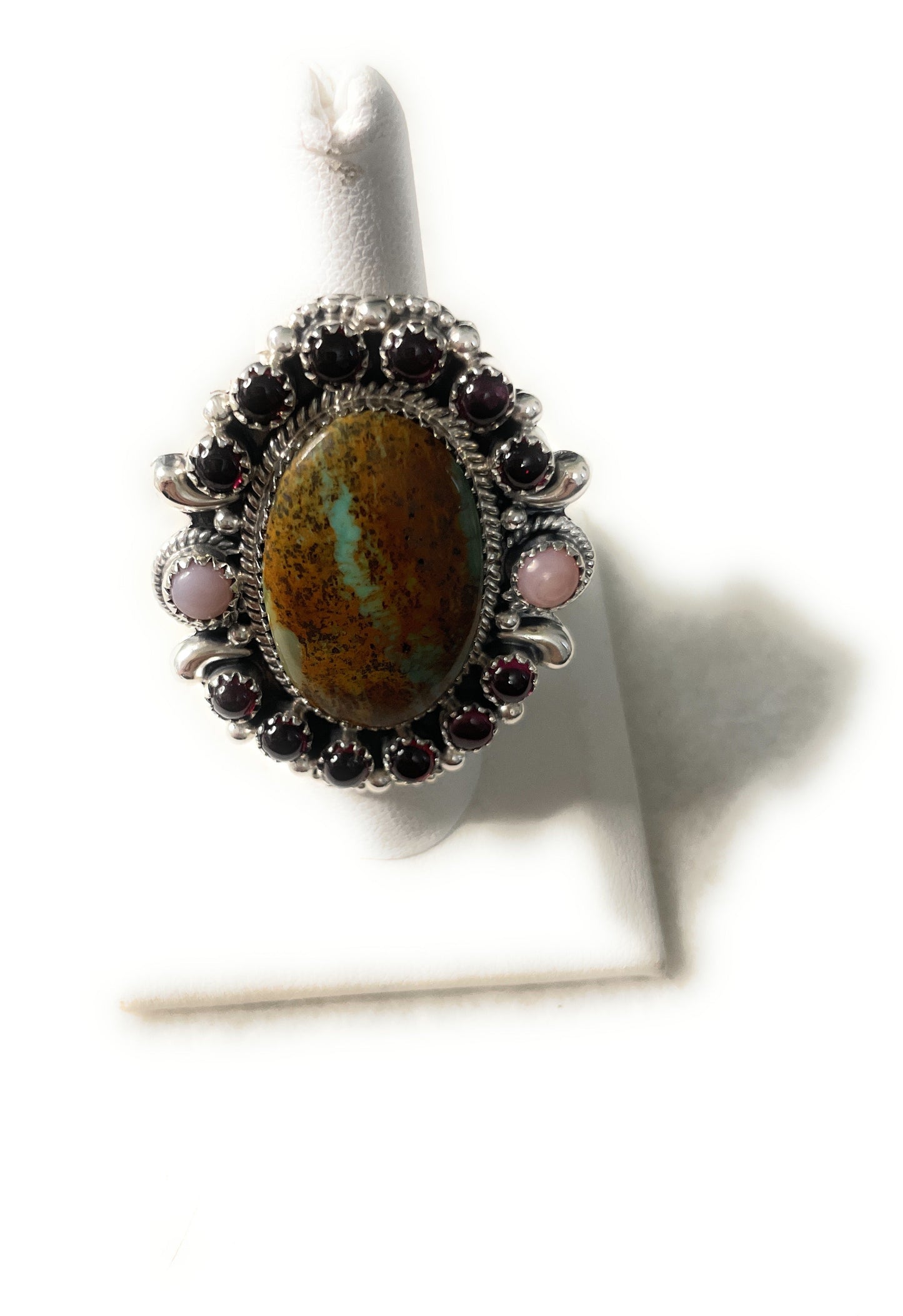 Handmade Royston Turquoise Adjustable Oval Ring