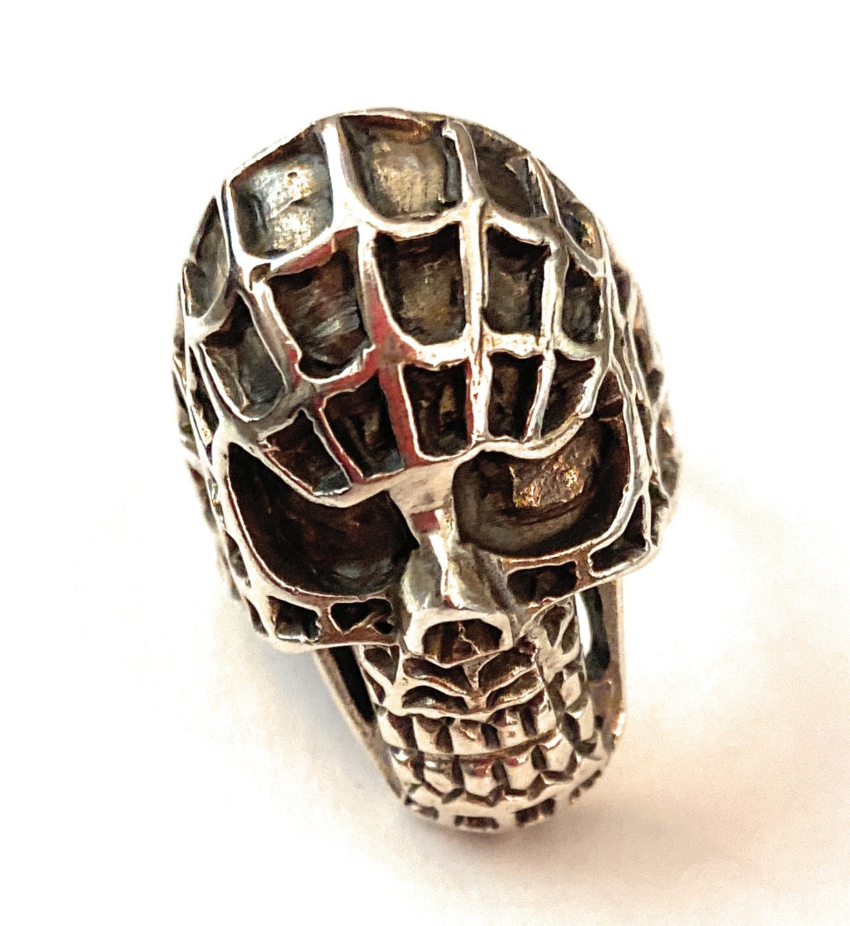 Handmade Sterling Silver Skull Ring Size 8.25