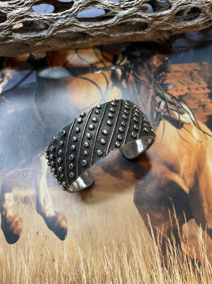 Navajo Sterling Silver Cuff Bracelet Signed