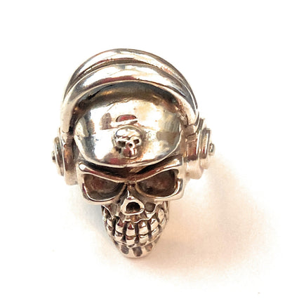 Handmade Sterling Silver Skull Ring Size 8.5