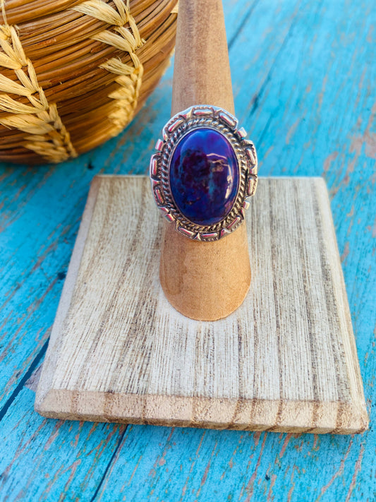 Navajo Purple Mojave & Sterling Silver Ring