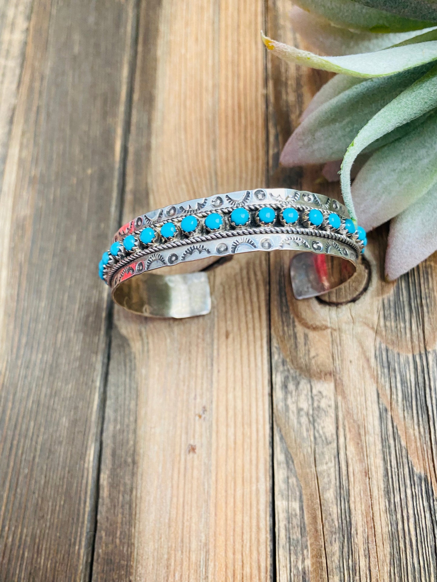 Navajo Turquoise & Sterling Silver Cuff Bracelet