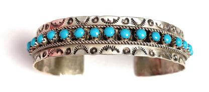 Navajo Turquoise & Sterling Silver Cuff Bracelet